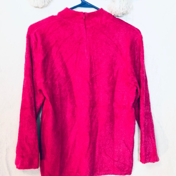❄️Koret Petite pink furry mock turtleneck sweater - Picture 5 of 6